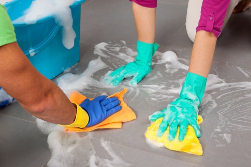 Professional after builders cleaning in a newly finished interior