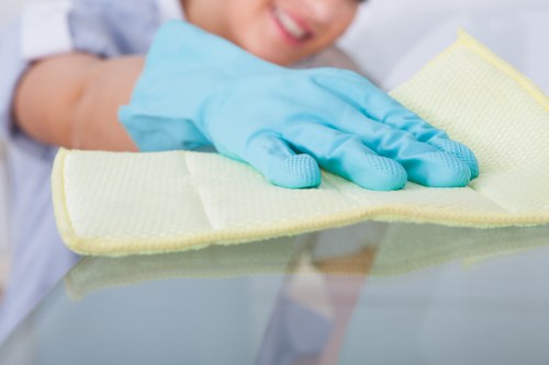 Professional office space maintained through regular cleaning