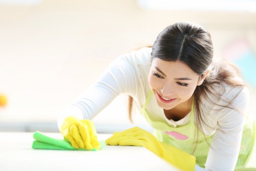 Workers equipped with personal protective equipment