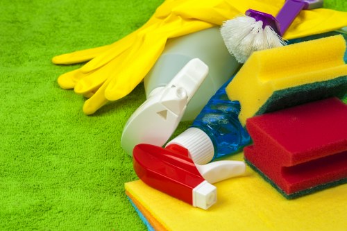Preparing a room for professional carpet cleaning service