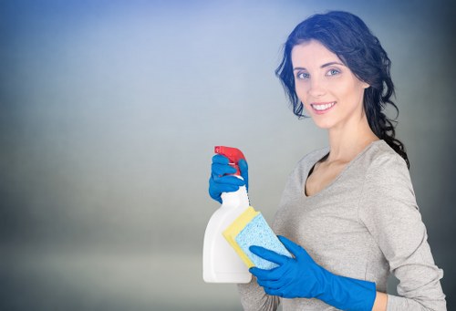 Technician inspecting fabric before upholstery cleaning